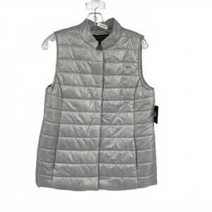 Marc New York Silver Puffer Vest | XS Regular Synthetic Polyester